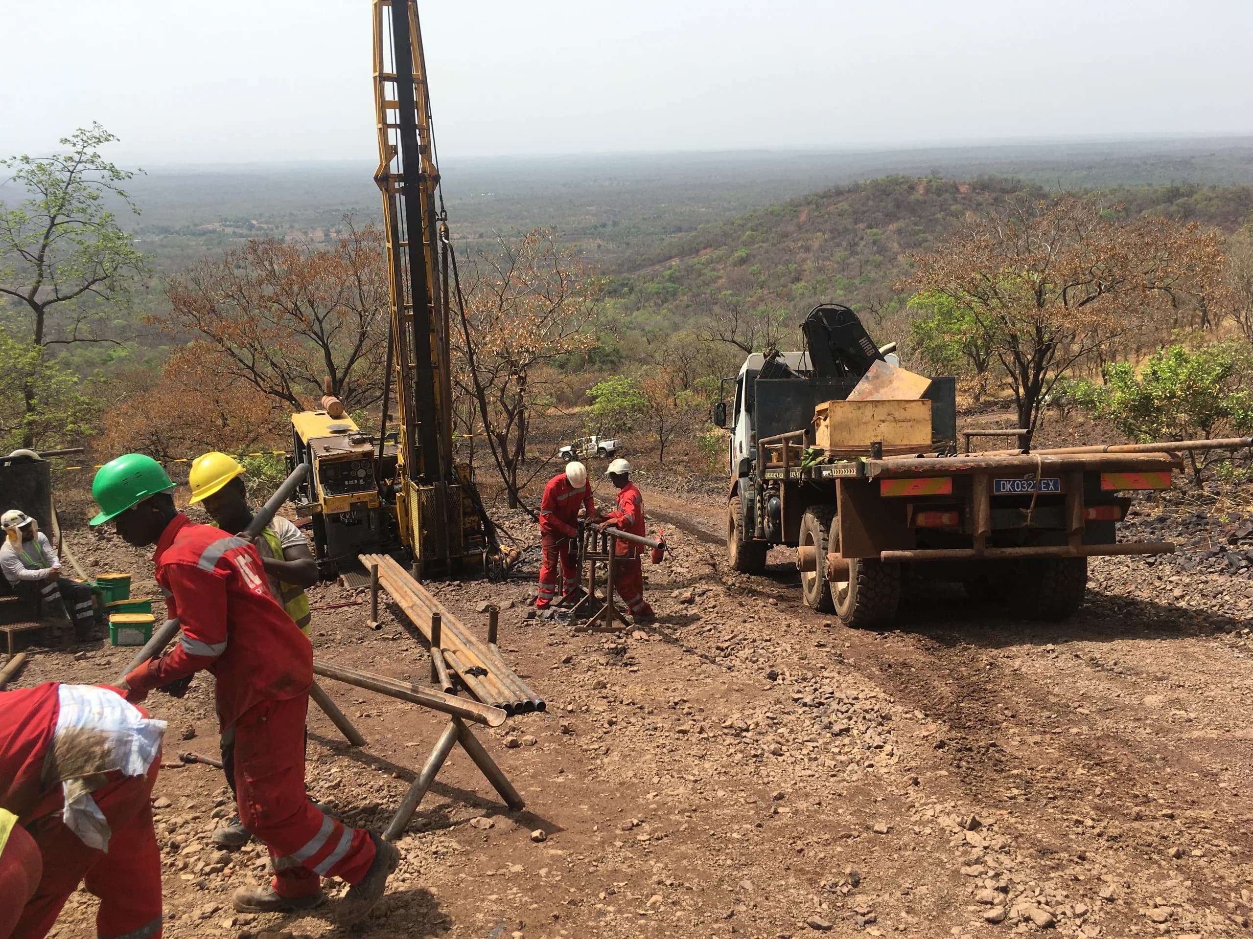 Sondage miniers sur le site de Koudoudiako